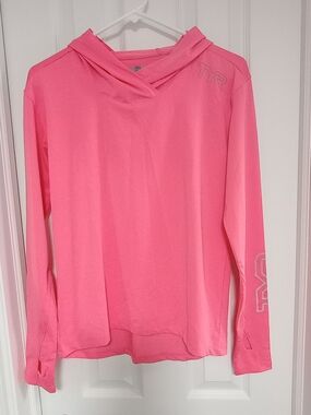 New Women's TYR SunDefense Long Sleeve Hooded UPF 50+ Swim Shirt